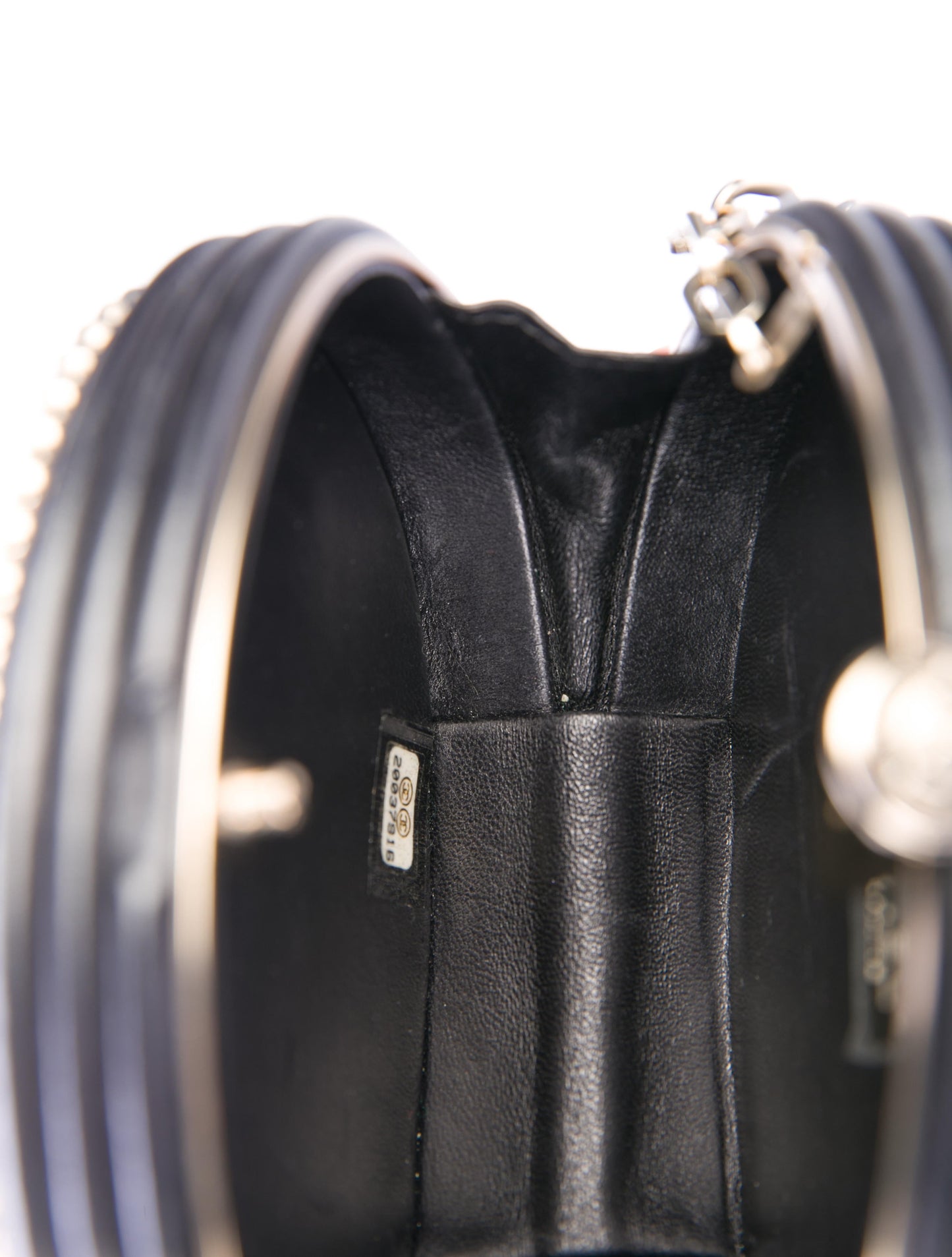 Dallas Black Leather & Pony-hair Belt Buckle Minaudière Palladium Hardware