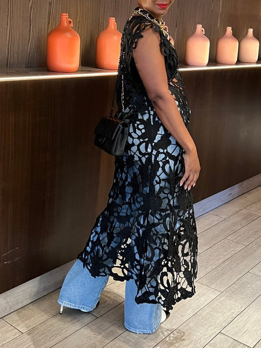 Chic Overlay Lace Dress