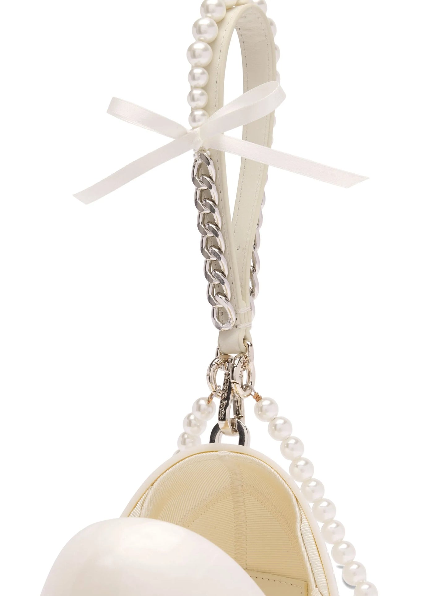 Women White Beige Egg Ball Bag Acrylic Evening Clutch Bag