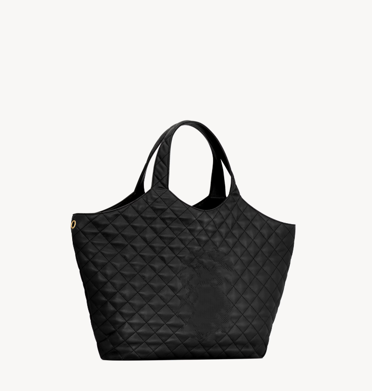 Quilted Lambskin Leather Oversized Tote Bag