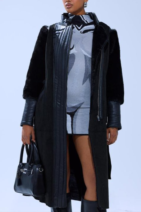 MIXED MEDIA COAT