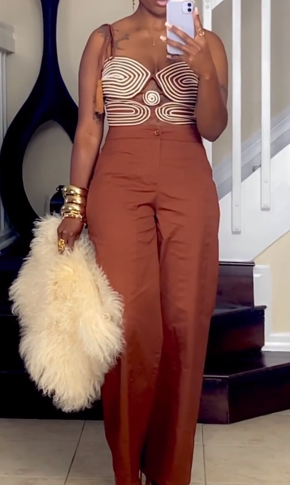 Finally Found You Embroidered Pant Set - Rust