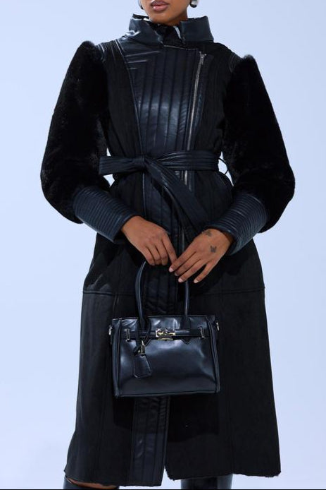 MIXED MEDIA COAT