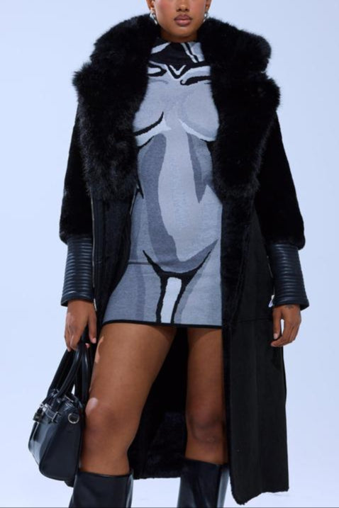 MIXED MEDIA COAT