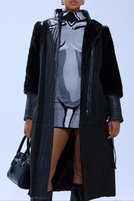MIXED MEDIA COAT