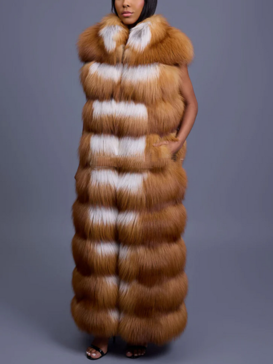 Long Fox Fur Vest