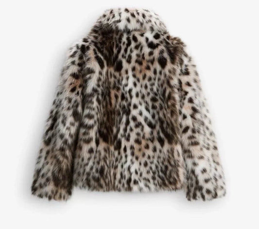 FAUX FUR JACKET LEOPARD