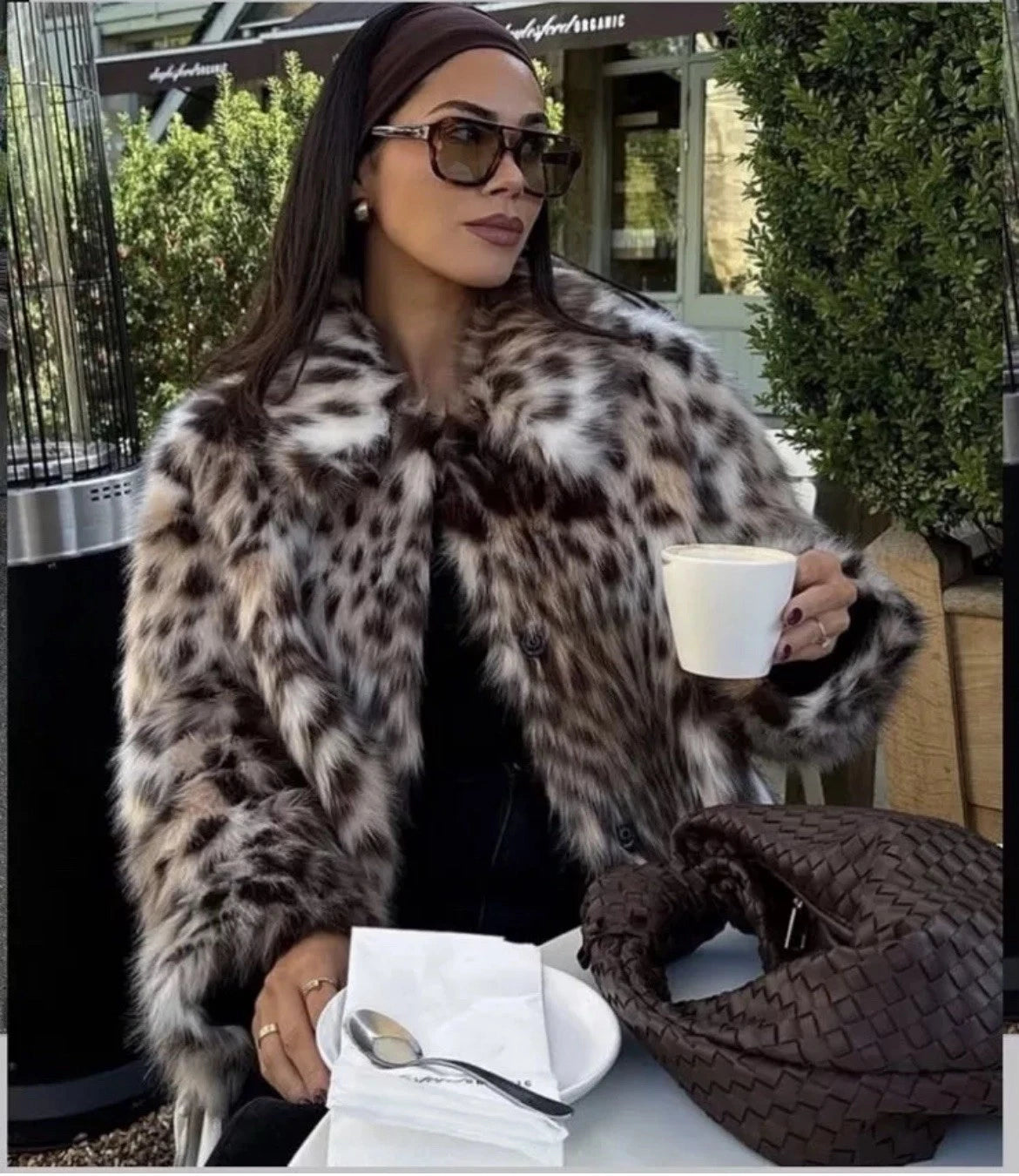 FAUX FUR JACKET LEOPARD
