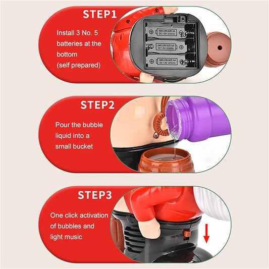 🎅Christmas Gift idea 49%OFF -🎁Funny Santa Bubble Blowing Machine