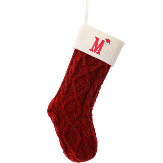 🎅Christmas Gift Idea £8.99!!🎁Personalized Initial Knitted Christmas Stocking
