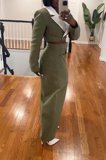 Pinstripe Poise - Women’s Suit Set