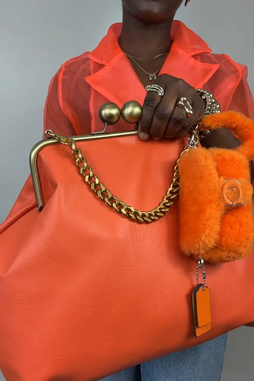 Large Capacity Kisslock Bag