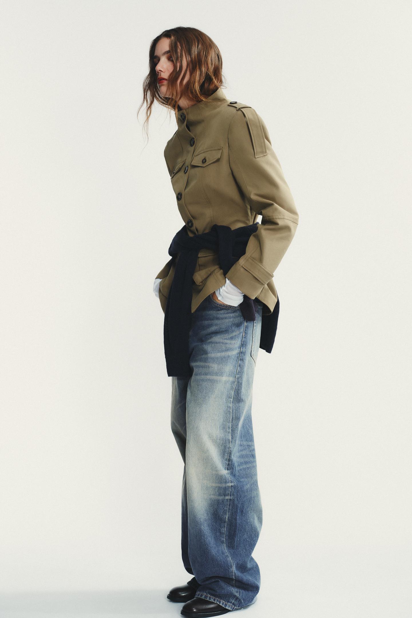 Strap-embellished Pocket Jacket