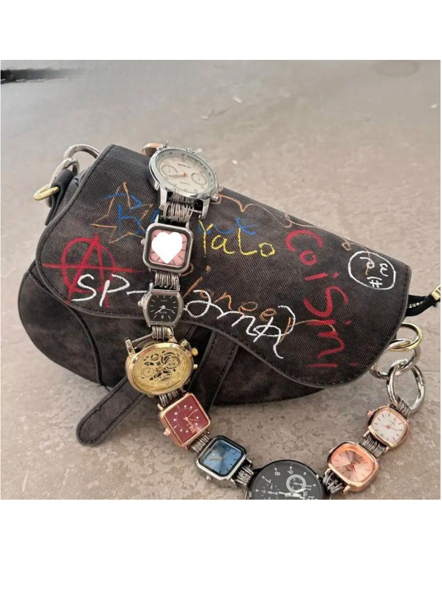 Sweet Cool Hand Painted Graffiti Shoulder Bag