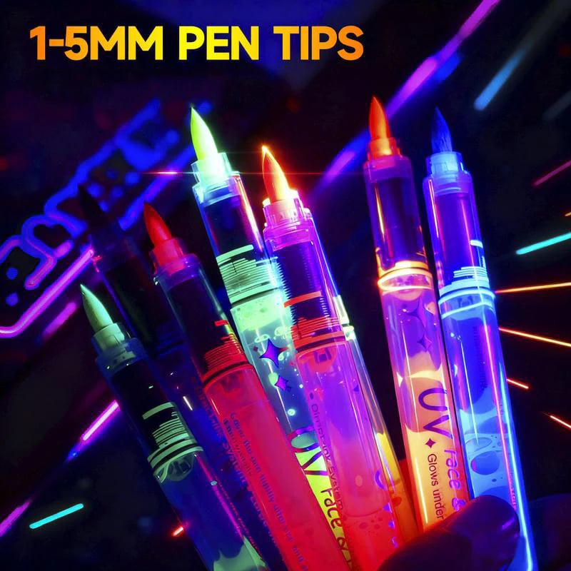 🎅Christmas Special Deals £7.95!!⚡50K+ SOLD!🎁UV Glow Face and Body Paint Markers Set