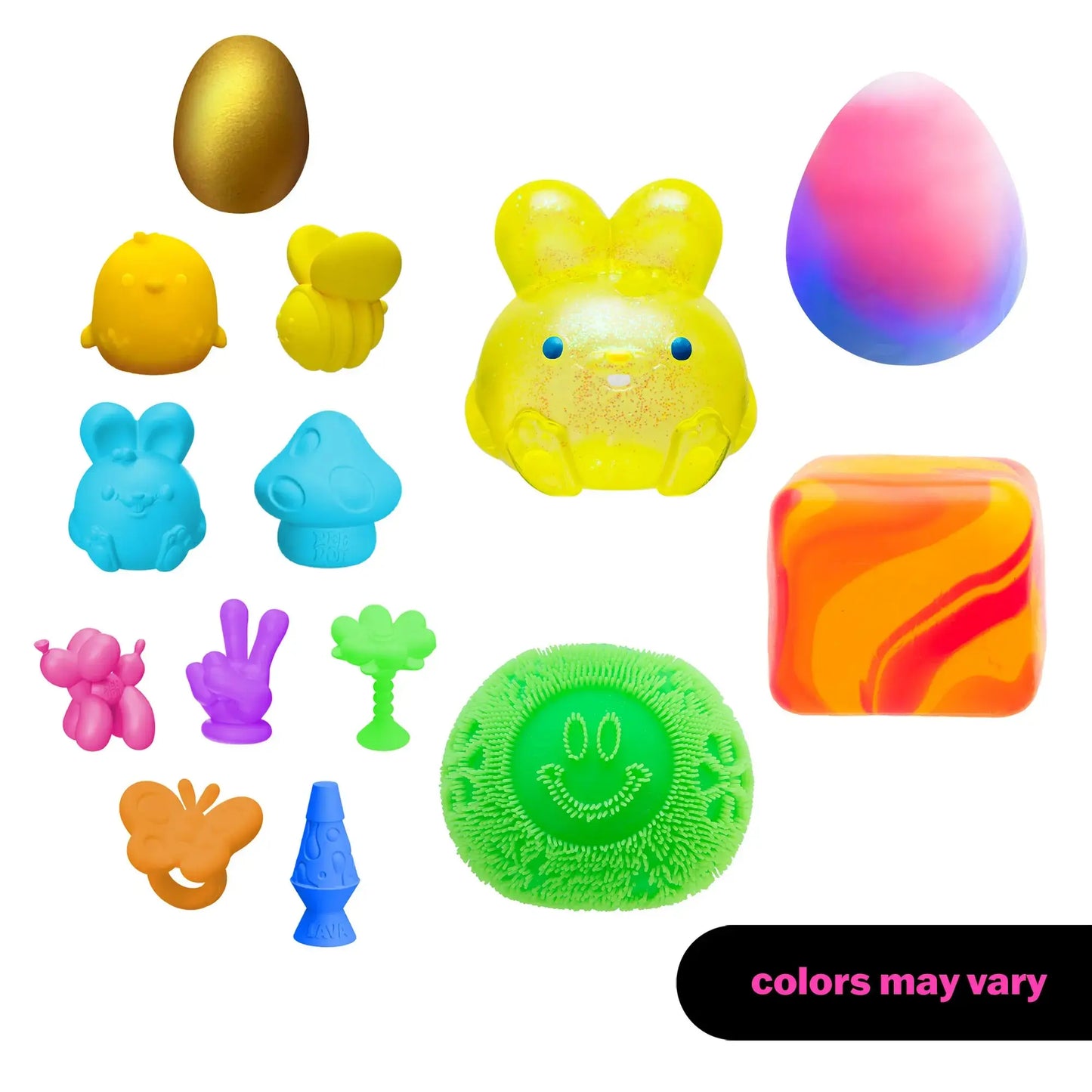Easter Style Squishy Toy Bundle - Original Retail Packaging Sensory Stress Balls for Kids & Adults