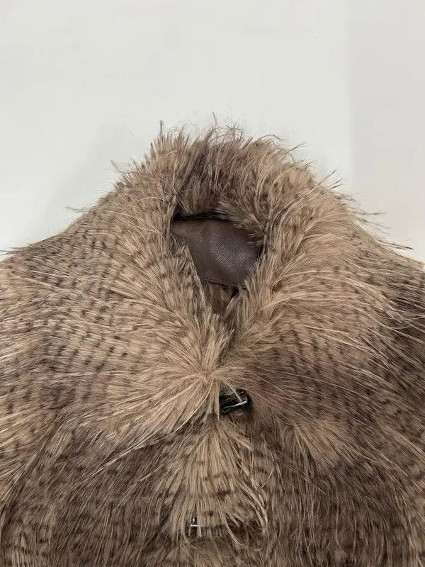 Styles By Faith Howard Women's Leopard PrintFaux Fur Coat