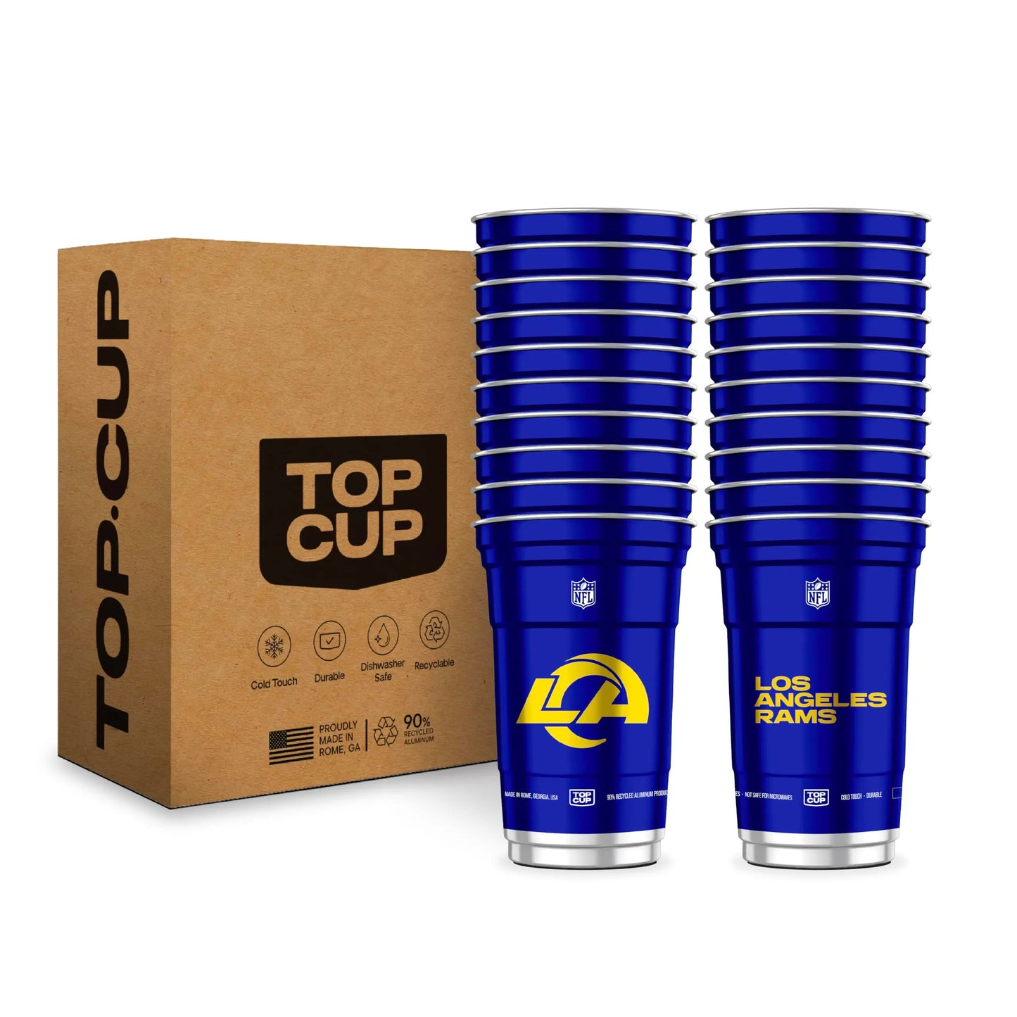 Top Cup NFL 20 oz Reusable Aluminum Cups 20 Count