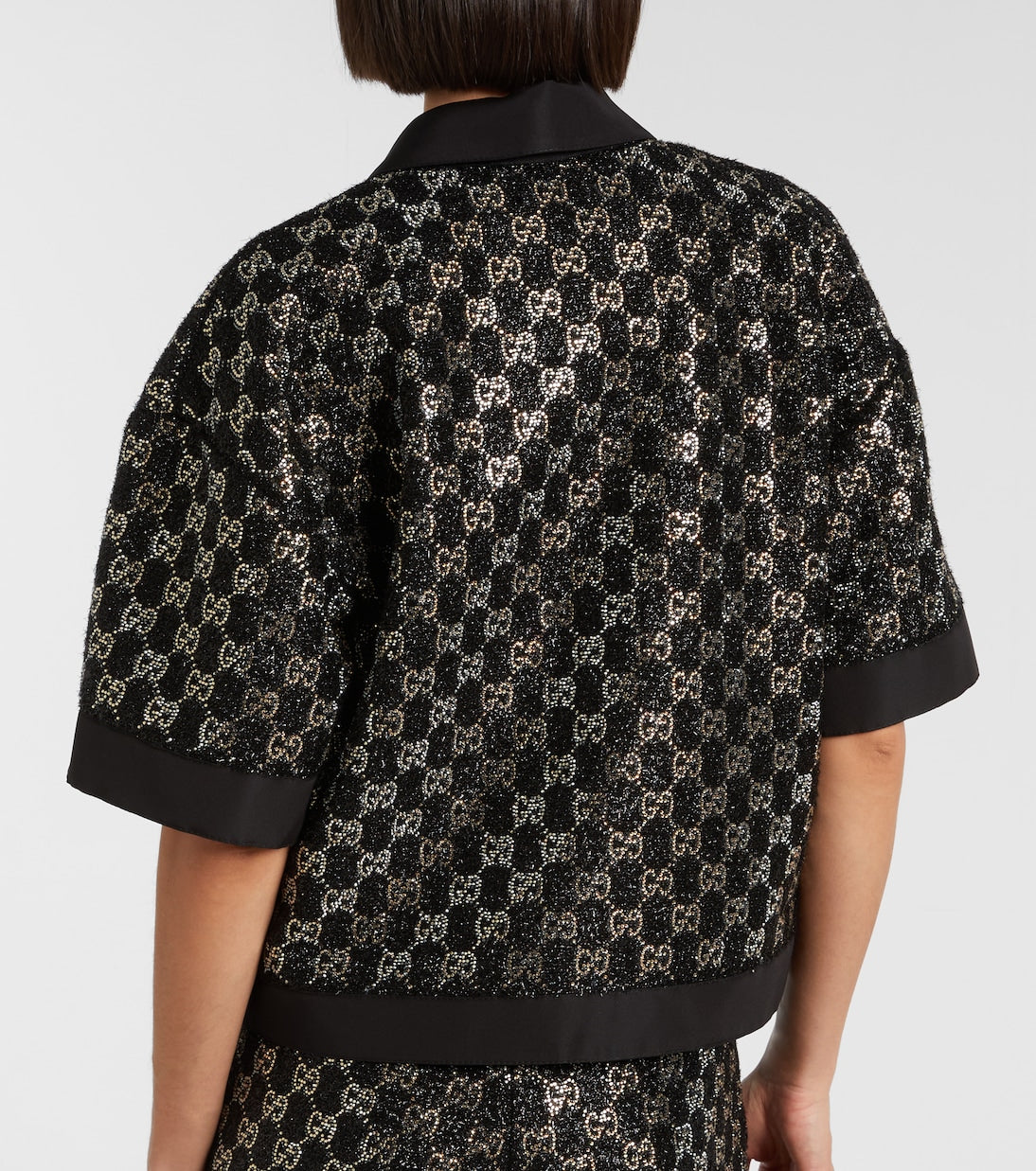 G Embellished Top &  High-rise Shorts SET