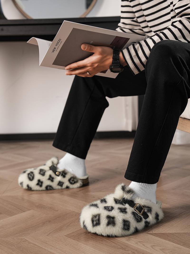 Women And Men's High Quality Faux Fur Slippers