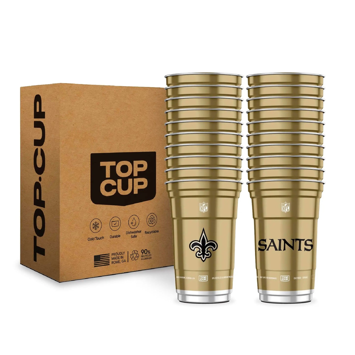 Top Cup NFL 20 oz Reusable Aluminum Cups 20 Count