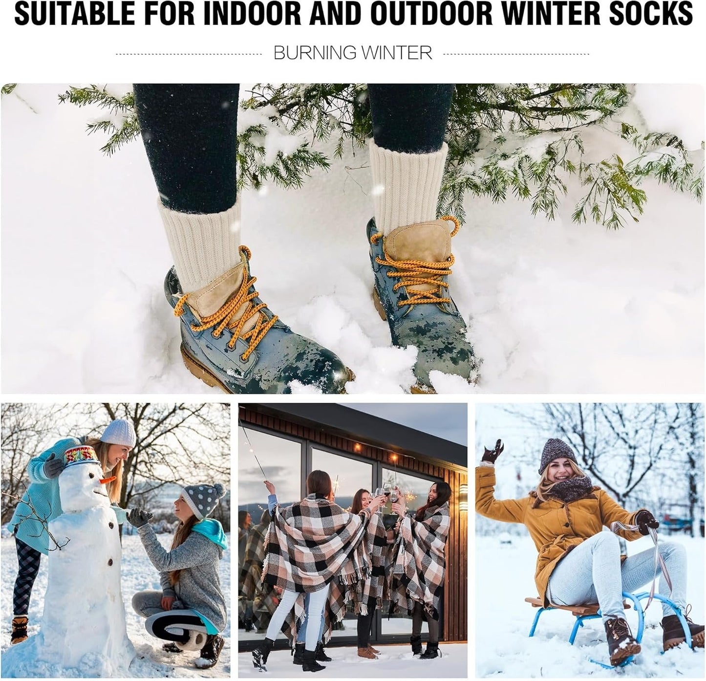 🔥❄️Hot Sale-Buy 1 Get 5 Packs✨❄️5 Pairs Women's Solid Mid-calf Socks