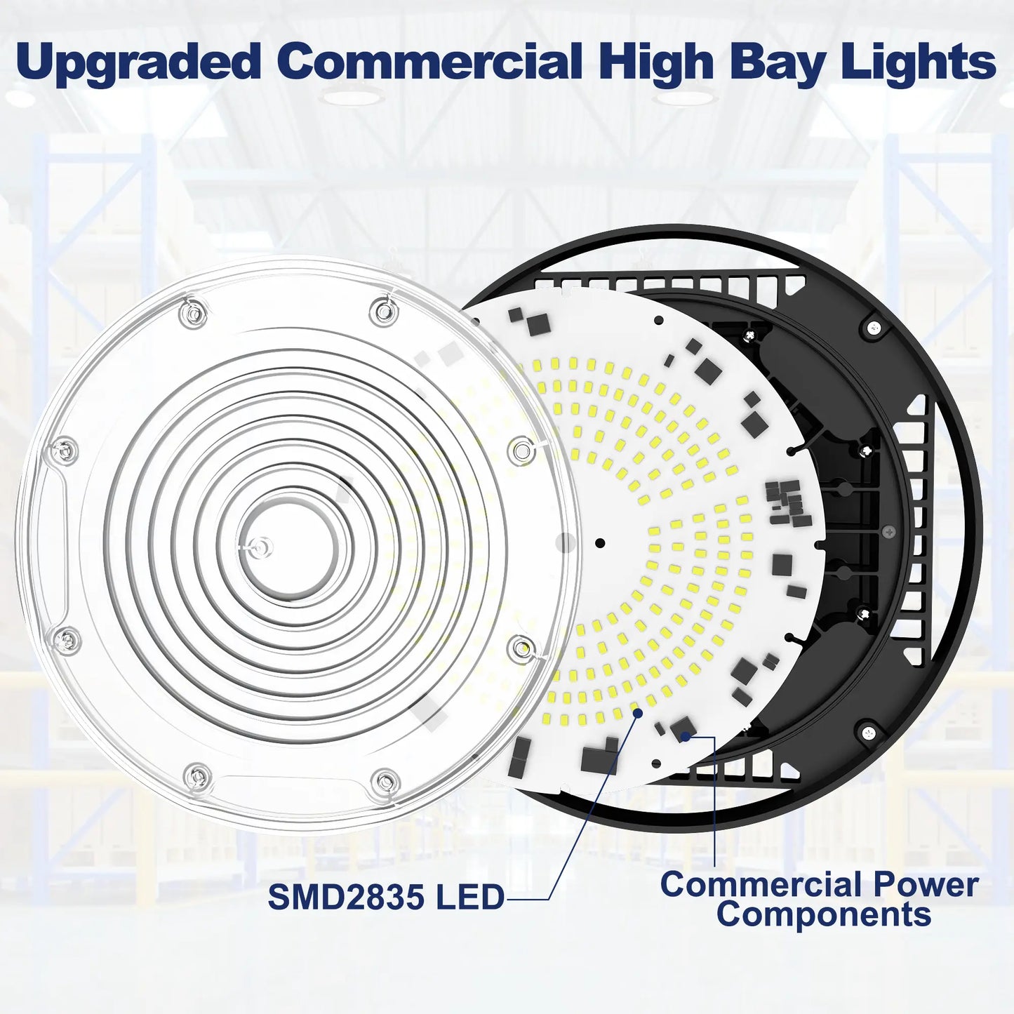 UFO LED High Bay Light, 24000LM Super Bright Shop Lights