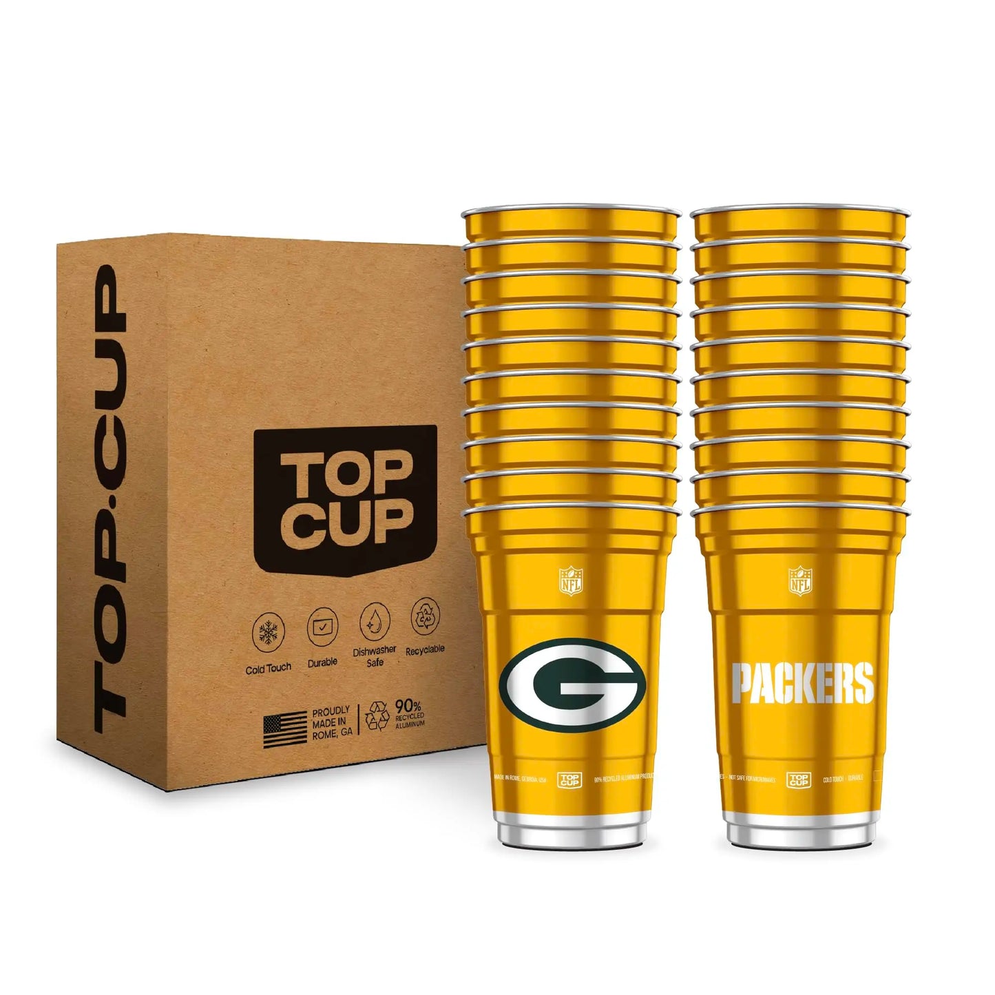 Top Cup NFL 20 oz Reusable Aluminum Cups 20 Count