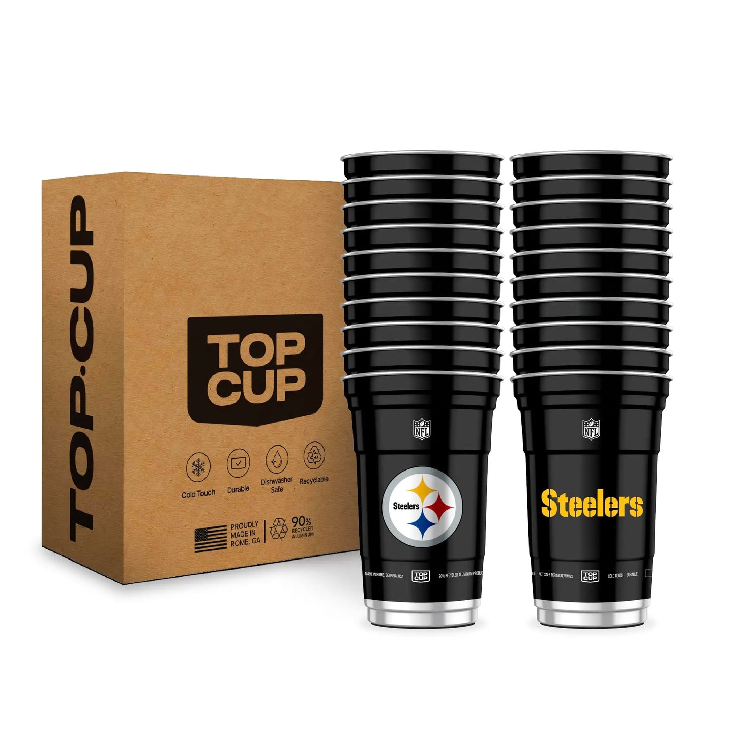Top Cup NFL 20 oz Reusable Aluminum Cups 20 Count