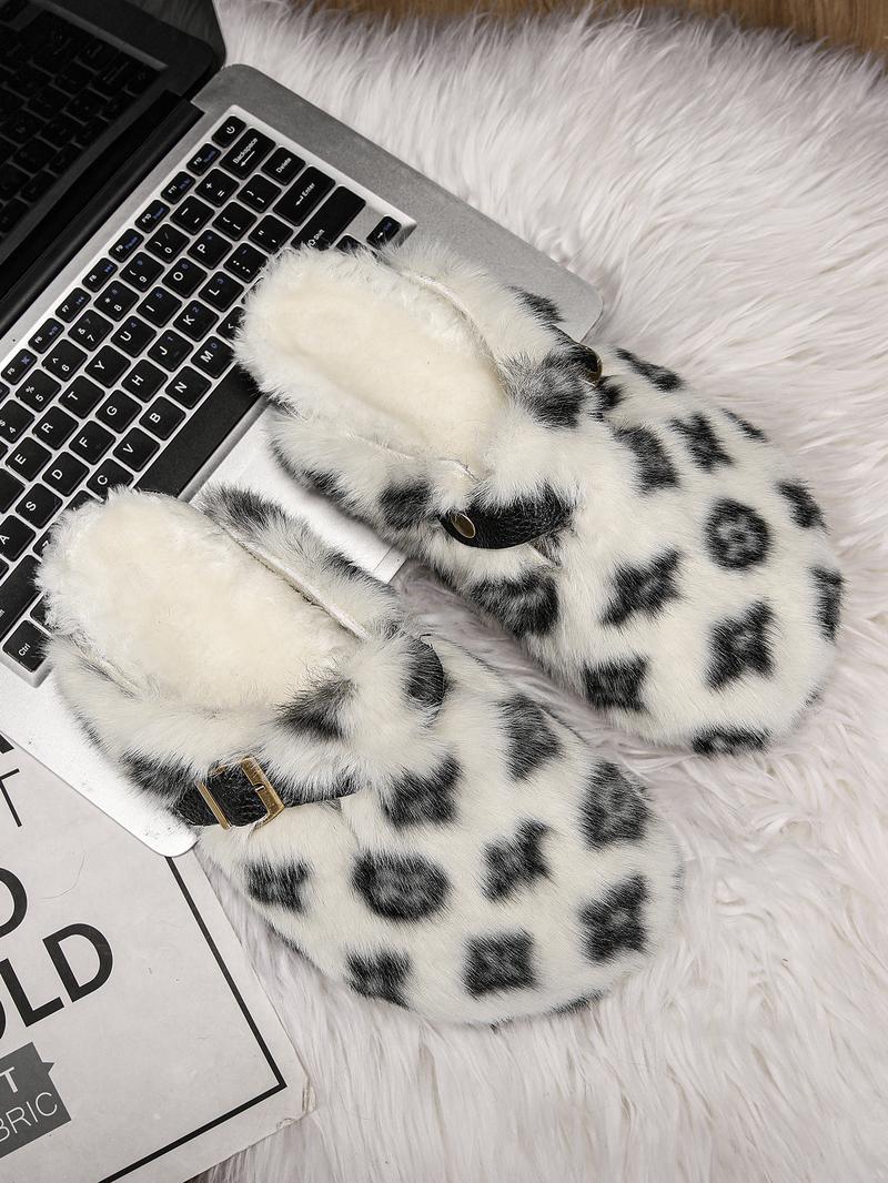 Women And Men's High Quality Faux Fur Slippers