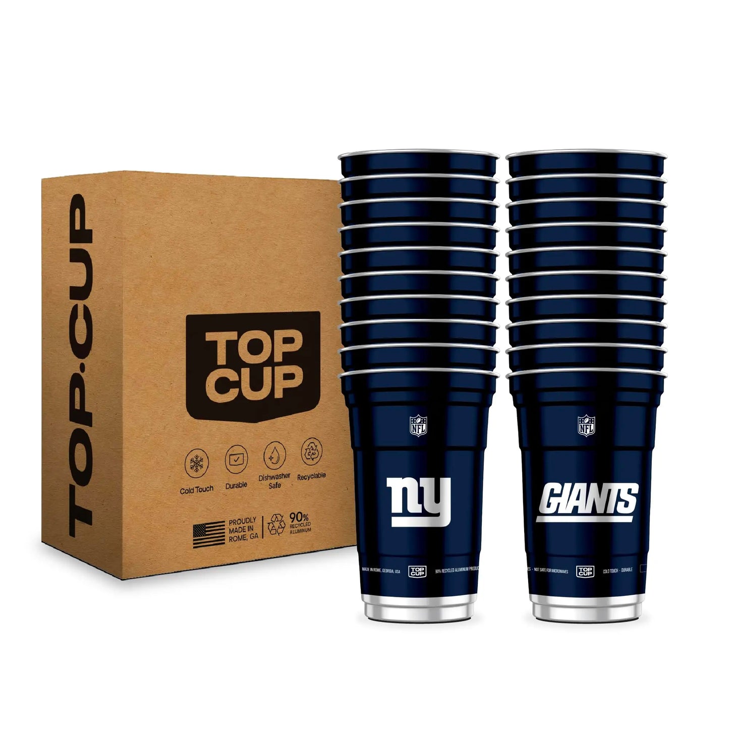 Top Cup NFL 20 oz Reusable Aluminum Cups 20 Count