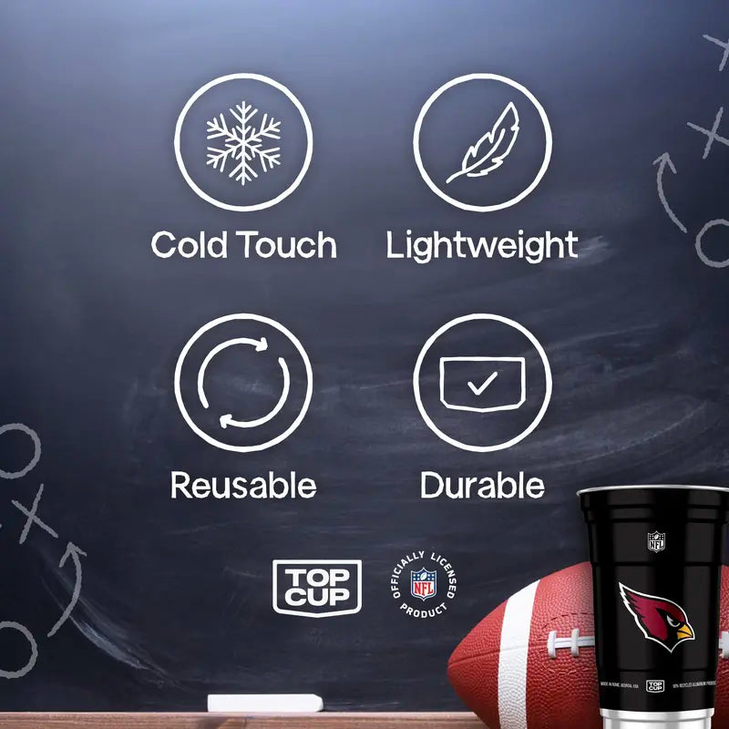 Top Cup NFL 20 oz Reusable Aluminum Cups 20 Count