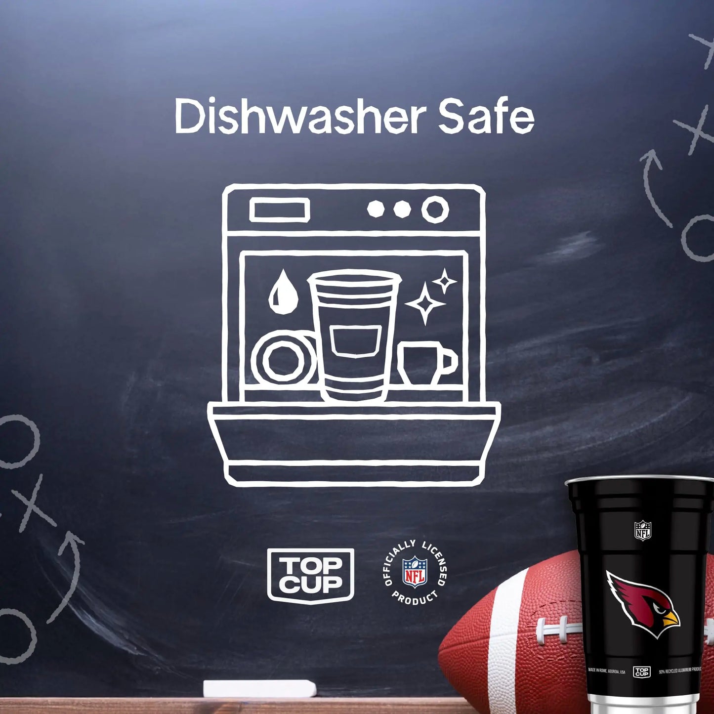 Top Cup NFL 20 oz Reusable Aluminum Cups 20 Count