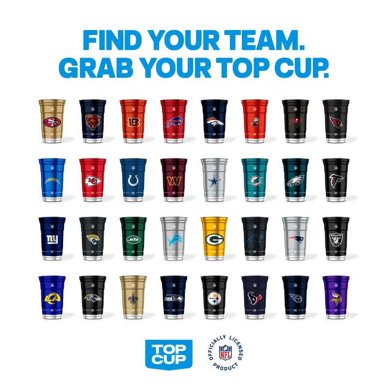 Top Cup NFL 20 oz Reusable Aluminum Cups 20 Count