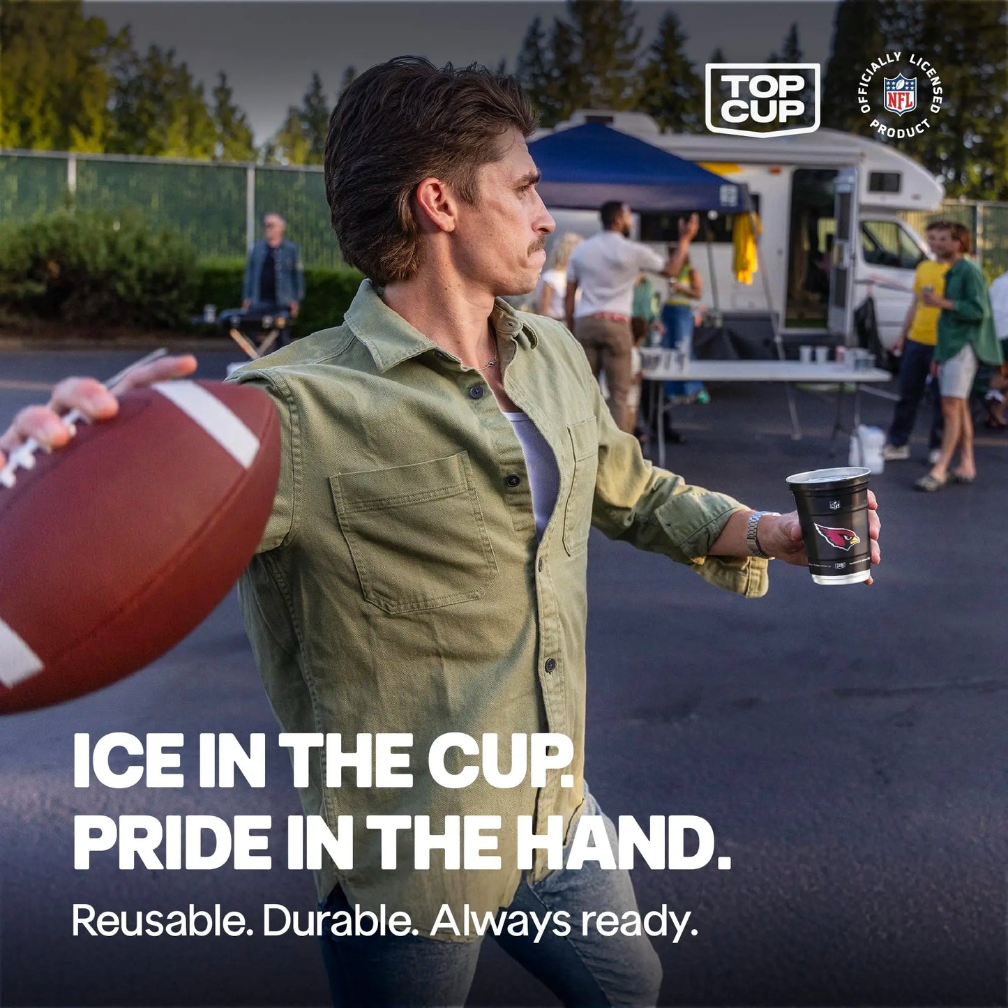 Top Cup NFL 20 oz Reusable Aluminum Cups 20 Count