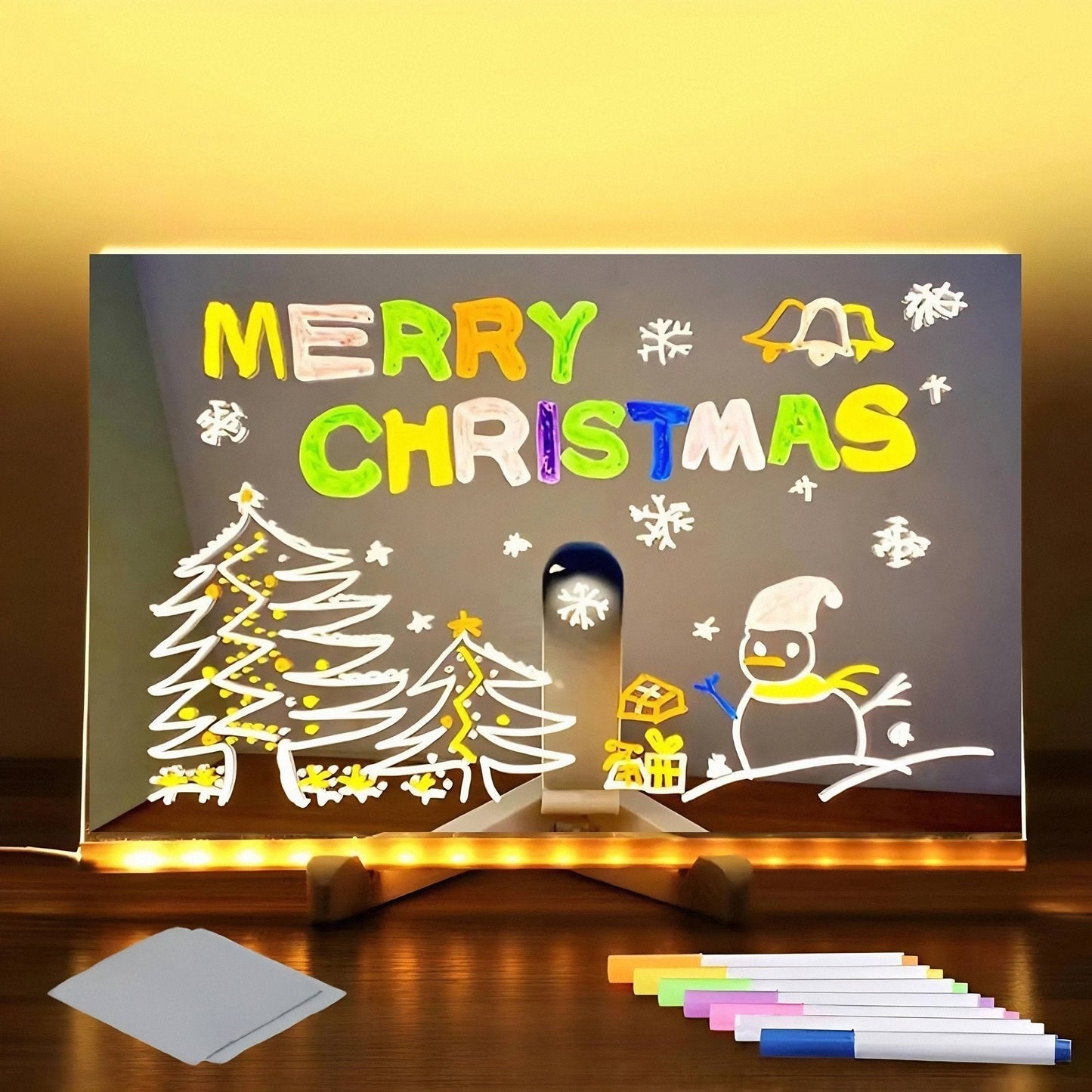 🎅Christmas Surprise Price £10.99!!🎨LED Erasable DIY Acrylic Transparent Message Board