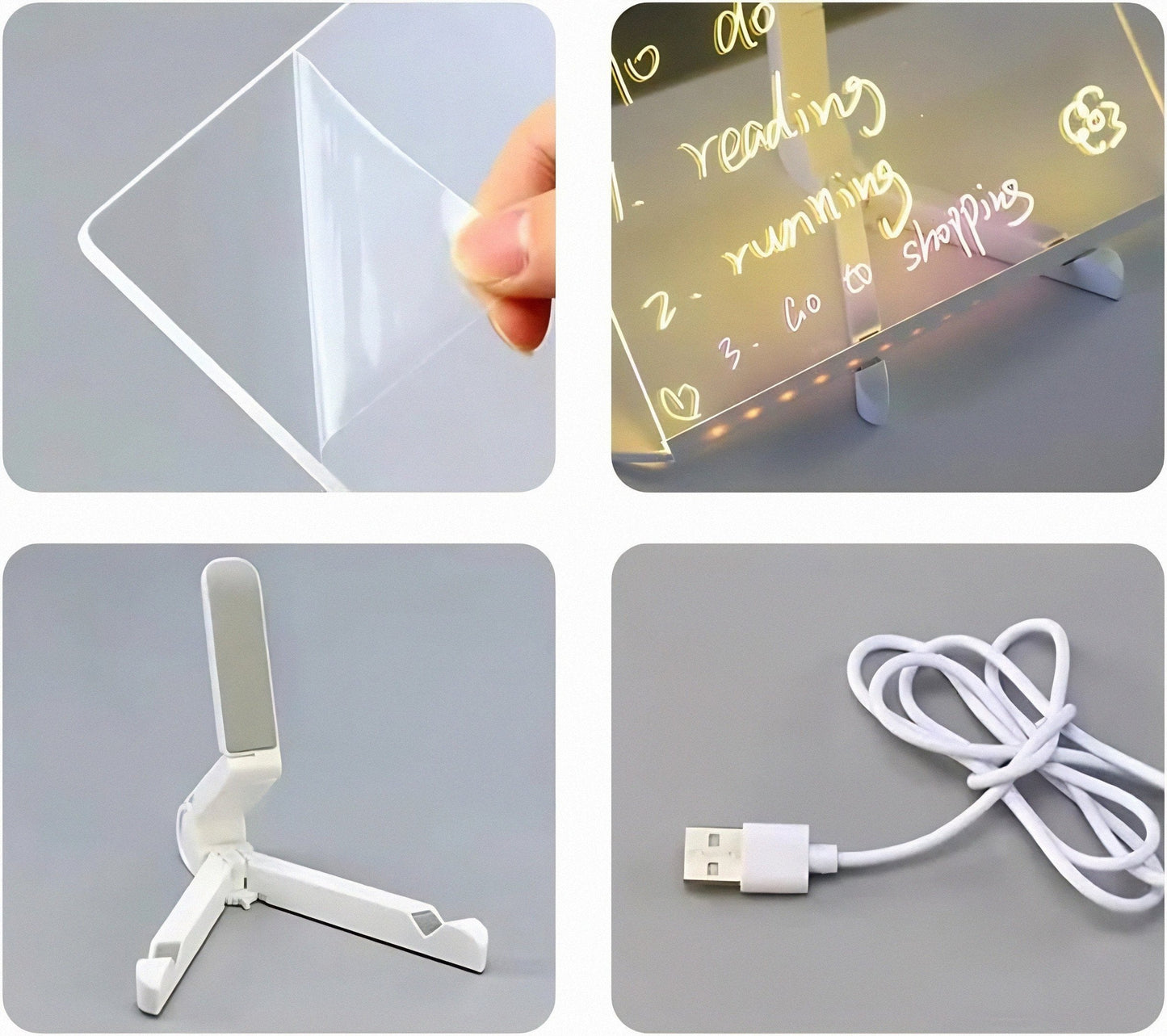 🎅Christmas Surprise Price £10.99!!🎨LED Erasable DIY Acrylic Transparent Message Board