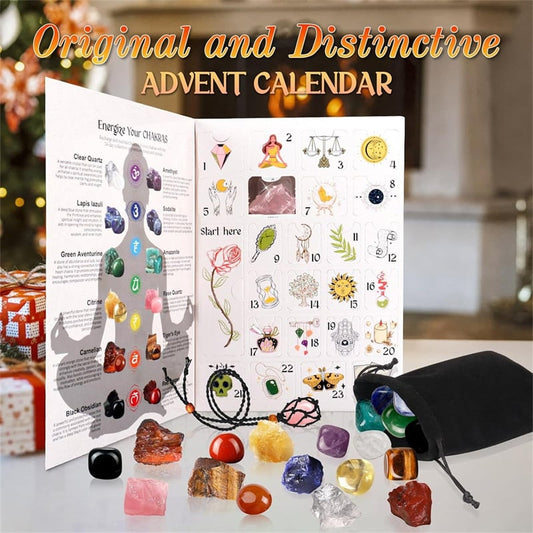 🎁Christmas Gift Idea 50% OFF🎅🎄24 Pcs Christmas Calendar Crystals - Natural Stone Crystal Journey