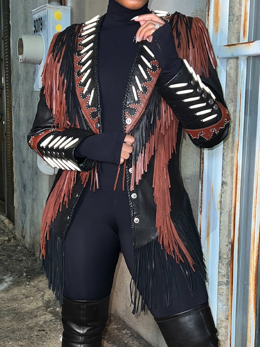 Fringe Long Sleeve Jacket