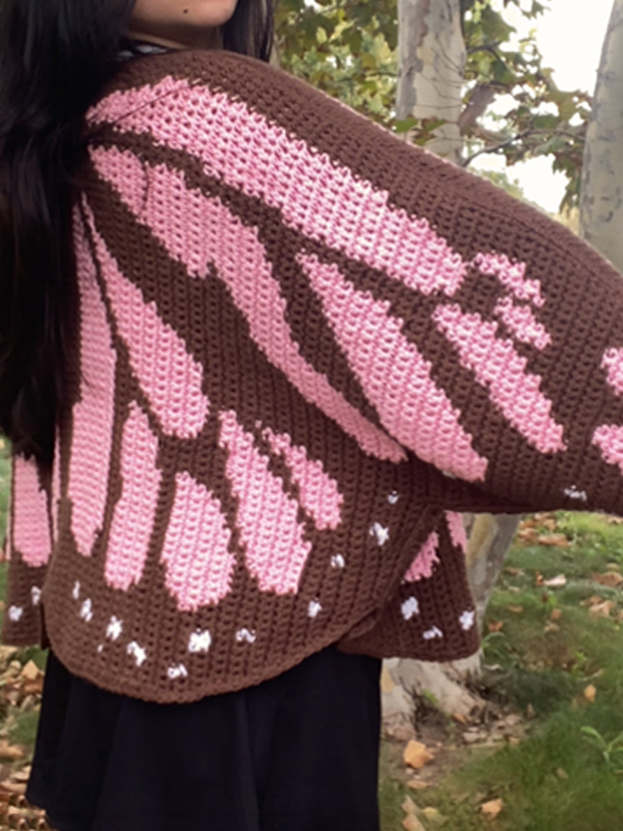 Sweater Crochet Butterfly Cardigan