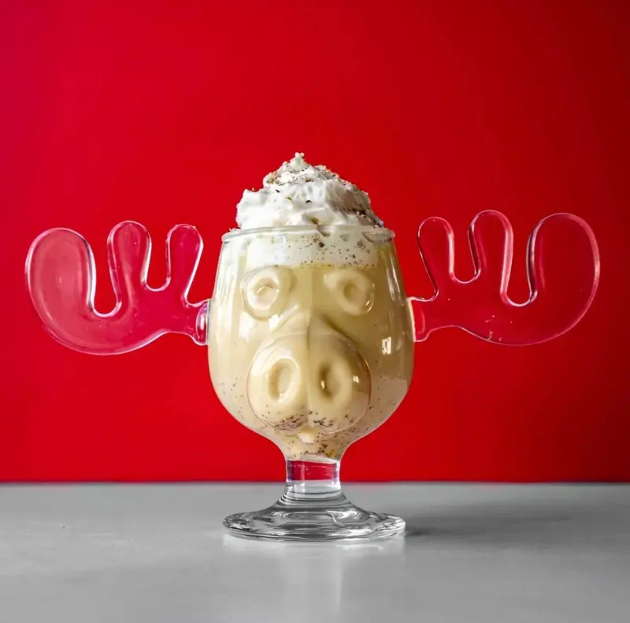 🎅Christmas Gift Idea 50%OFF🎁The Stag's Gaze: Where Light Dances 🦌✨Glass Reindeer Mug