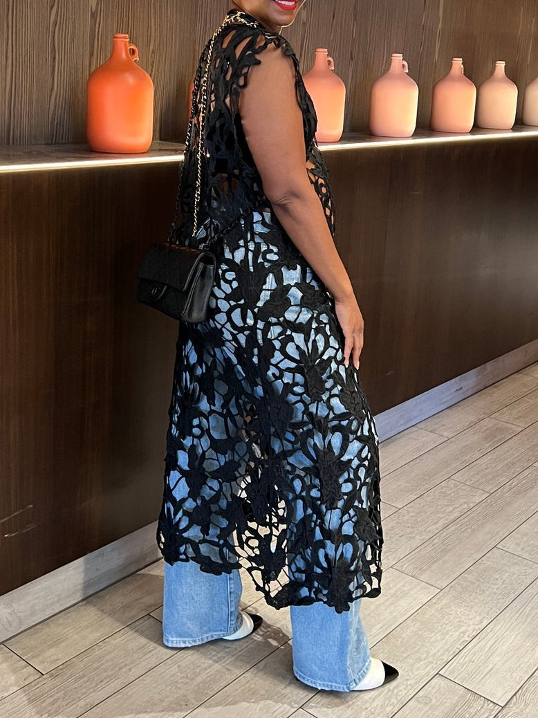 Chic Overlay Lace Dress