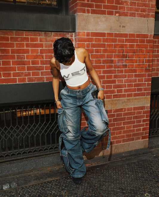 VtG Balenci! RICK OWENS Type! Bondage BAGGY RARE Jeans