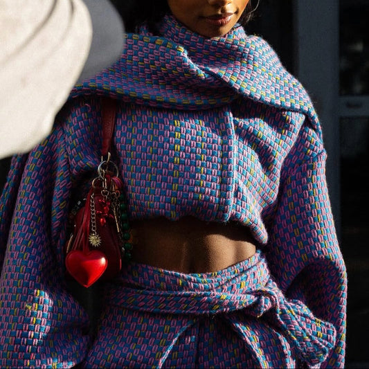 Oversized Cropped Draped Hoodie