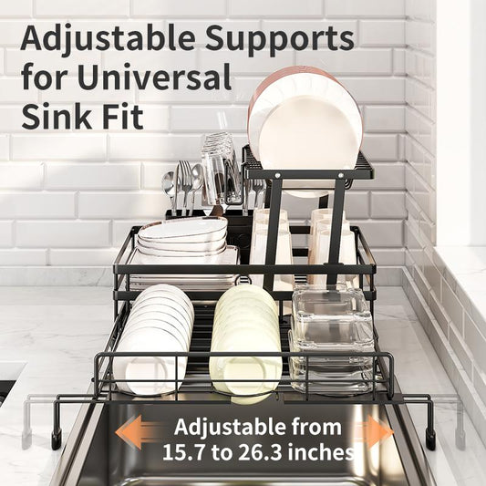 🔥LAST DAY SALE 50% OFF🔥Foldable Over Sink Dish Drying Rack