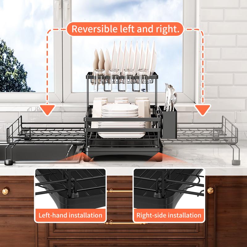 🔥LAST DAY SALE 50% OFF🔥Foldable Over Sink Dish Drying Rack