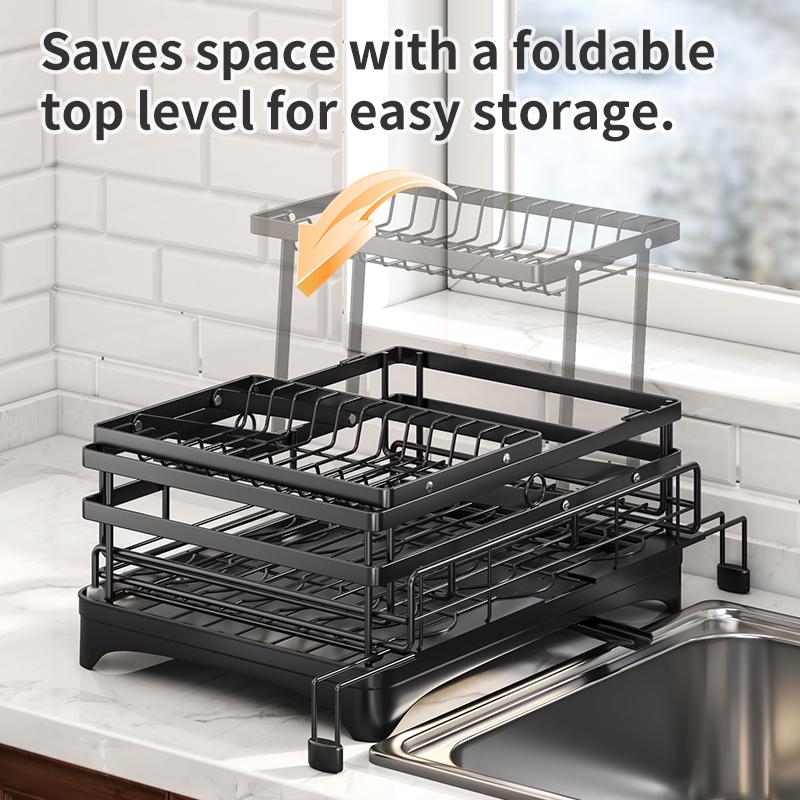 🔥LAST DAY SALE 50% OFF🔥Foldable Over Sink Dish Drying Rack