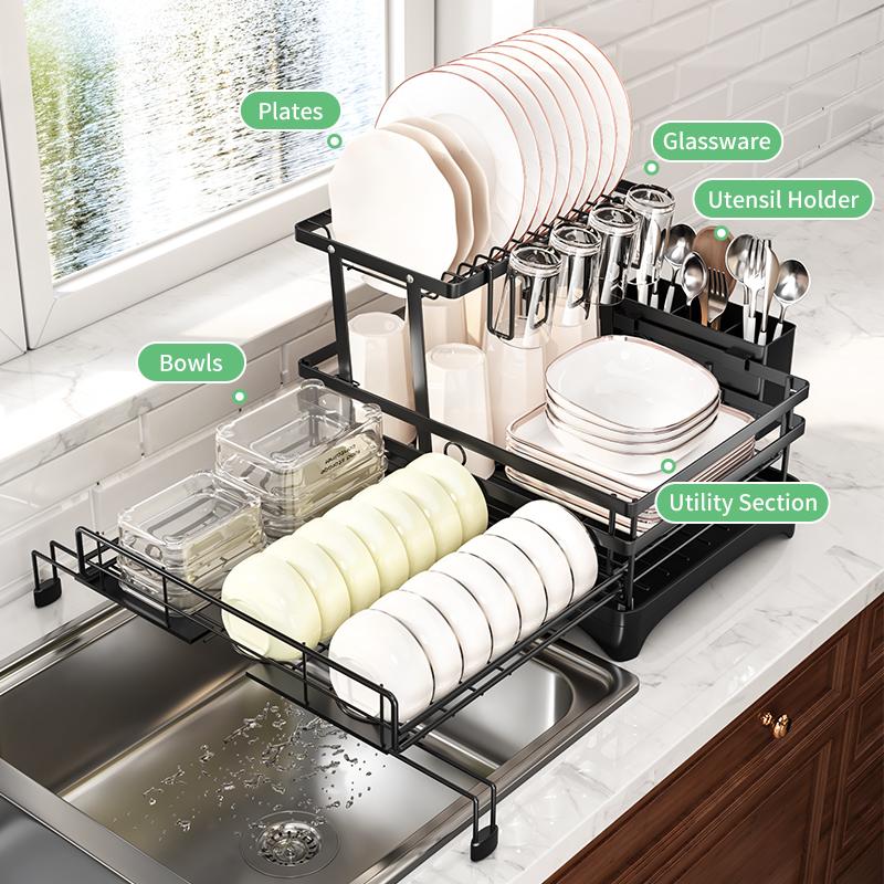 🔥LAST DAY SALE 50% OFF🔥Foldable Over Sink Dish Drying Rack