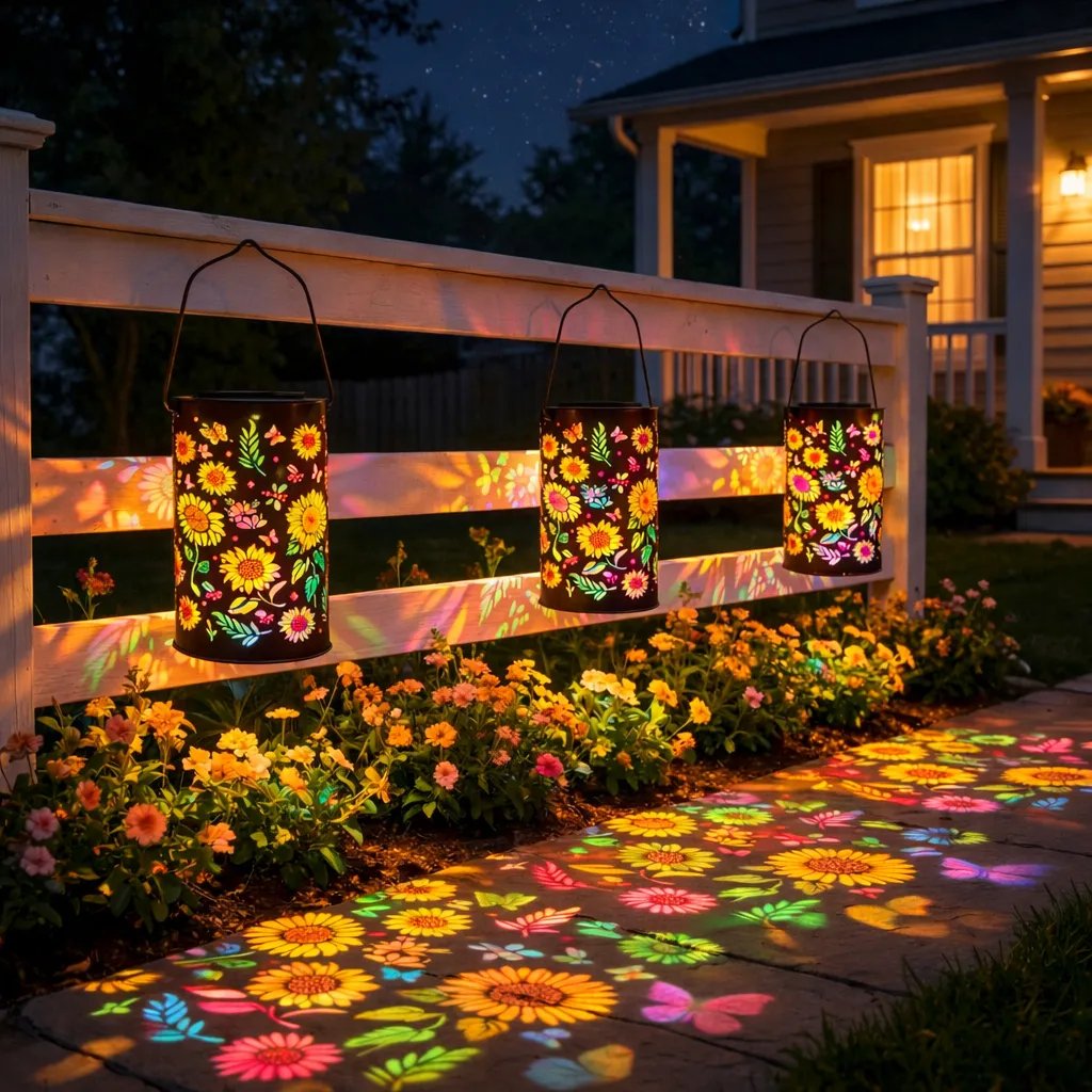 🔥HOT SALE 49% OFF-🌞Colorful Sunflower Glow Solar Courtyard Lantern