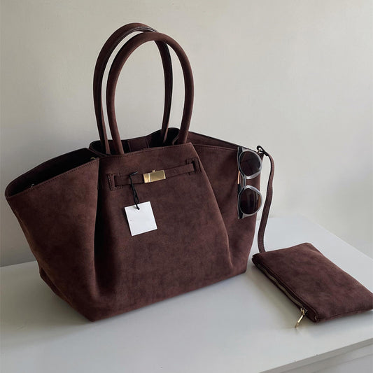 Matte Large Capacity Handbag Shoulder Bag